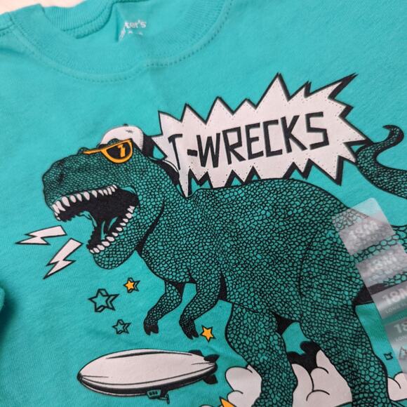 Carter's Twin Bundle Tee Shirts Boys T Rex sz 18m - Picture 2 of 2